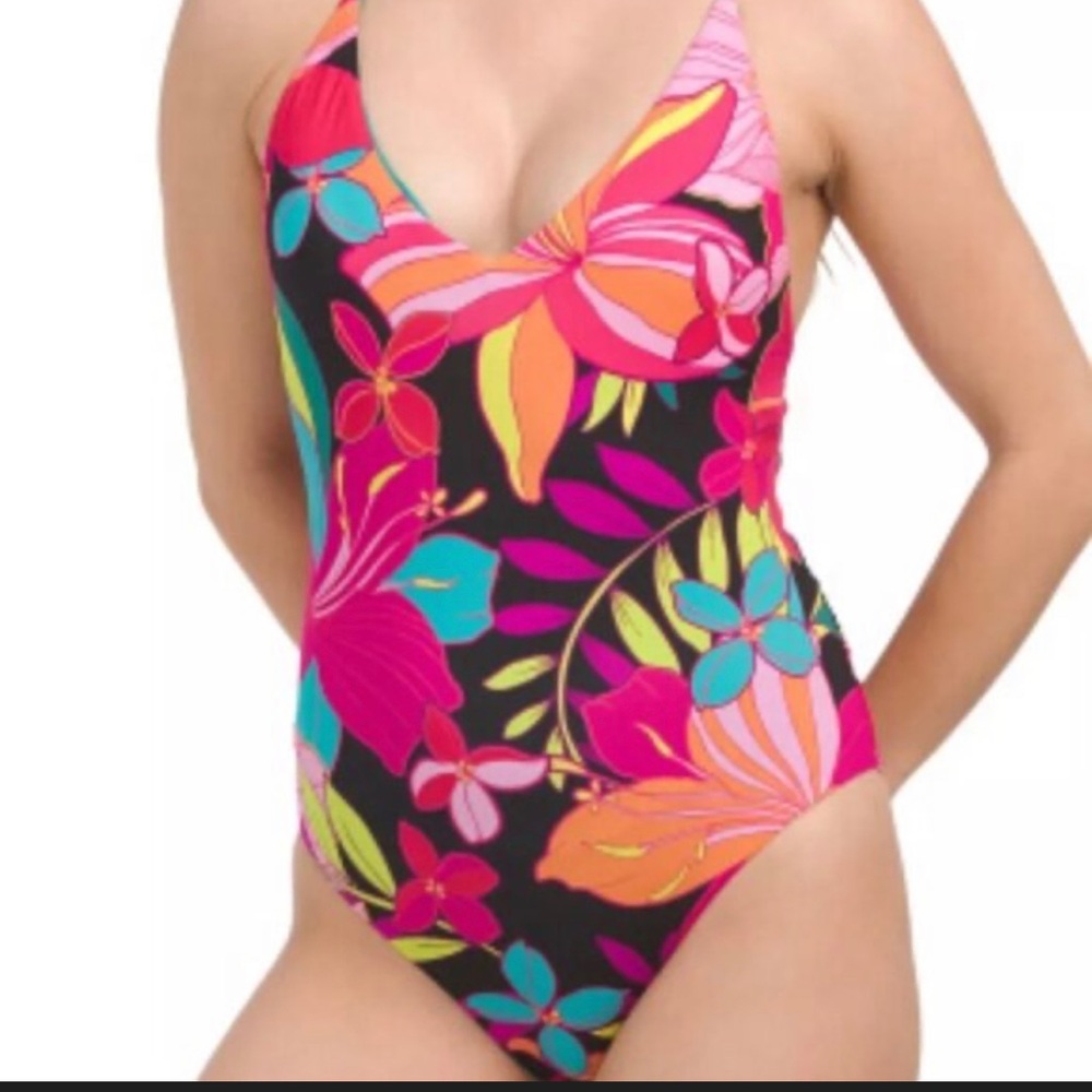 NWT Trina Turk floral One Piece swimsuit size 10